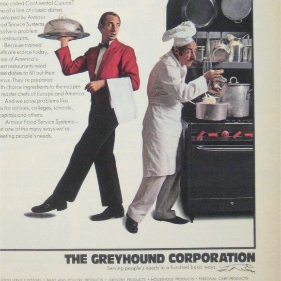 Vintage 1972 Greyhound Corporation Advertisement Print Beef Burgundy Secret Reci - Picture 2 of 2